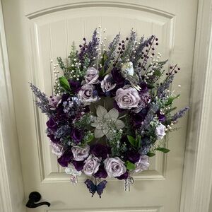 Purple and Lavender Floral Wreath